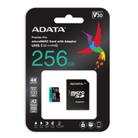 ADATA MicroSD kártya - 256GB microSDXC UHS-I U3 Class10 A2 V30S (R/W: 100/85 MB/s) + adapter