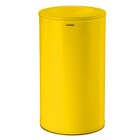 Mülleimer 110 L mit Trichterdeckel Ø 42 x H 74 cm Stahl gelb