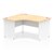 Dynamic Impulse 1400mm Left Crescent Desk Maple Top White Panel End Leg I003880