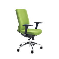 Silla de oficina profesional de alta calidad tapizada en tela ignifuga y brazos regulables. RD-944V15. Color verde