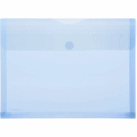 Dokumentenmappe A4 PP Dehnfalte Klettverschluss blau transparent
