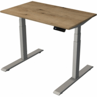 Steh-/Sitztisch SmartOffice elektrisch Fuß silber 100x60x63-127cm eiche