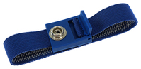 ESD-Armband, 10 mm Druckknopf, verzahnter Verschluss, dunkelblau, 220 mm