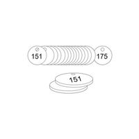 27mm Traffolyte valve marking tags - White (151 to 175)