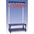 Plastic cloakroom & changing room furniture - Cloakroom bench with hangers - Single sided - Blue