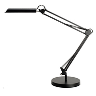 Lampada da tavolo Swingo - a led - con base e morsetto - 44 x 34,5 x 13,5 cm - 10 W - nero - Unilux