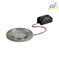 Outdoor LED Einbau-Downlight, IP65, 230V AC, 6W 3000K 510lm 38°, starr, Nickel matt