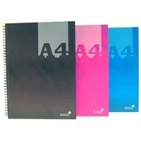 Luxpad A4 Wirebound Hard Cover Notebook 140 Pages Assorted Colours (Pack 6) - TH