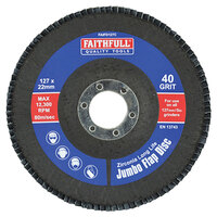 Faithfull FAIFD127C Abrasive Jumbo Flap Disc 127mm Coarse