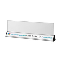 Next Customer Divider made of aluminium, triangular | 4c-digital print + protection foil 2-sided with U-pocket for paper inserts