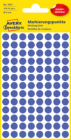 Markierungspunkte, Ø 8 mm, 4 Bogen/416 Etiketten, blau