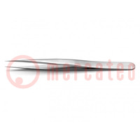 Tweezers; 120mm; for precision works; Blade tip shape: sharp