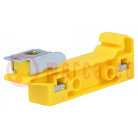 Mounting adapter; yellow; for DIN rail mounting; Width: 11mm