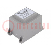 Transformador: cerrado; 45VA; 230VAC; 9V; 5A; PCB; IP00; A: 63,6mm