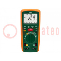 Meter: insulation resistance; LCD; R range: 0.01kΩ÷10MΩ
