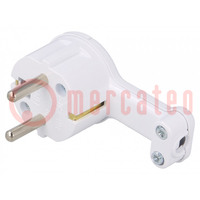 Conector: de alimentación AC; macho; enchufe; 2P+PE; 250VAC; 16A