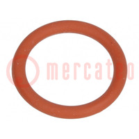 Dichting O-ring; VMQ; Thk: 1,5mm; Øinw: 10mm; M12; rood; -60÷250°C