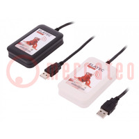 RFID card tester set; 4.3÷5.5V; USB; 155x100x35mm