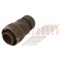 Connector: military; plug; male; PIN: 10; size 18; aluminium alloy