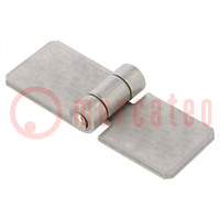 Hinge; Width: 80mm; stainless steel; H: 30mm