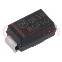 Diode: rectifying; SMD; 400V; 1A; 150ns; SMA; Ufmax: 1.3V; Ifsm: 30A