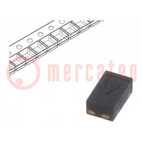 Diode: TVS; 50W; 12V; 2A; Unidirektional; SOD882T; Rolle,Band