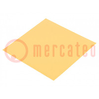 Heat transfer pad: silicone; L: 101.6mm; W: 101.6mm; golden; 5W/mK