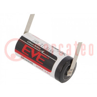 Battery: lithium; 3.6V; 14335,2/3AA; 1650mAh; non-rechargeable