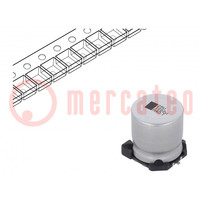 Condensatore: elettrolitico; SMD; 1mF; 25VDC; 16x16x16mm; ±20%