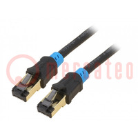 Patch cord; S/FTP; 6; Cu; PVC; black; 30m; RJ45 plug,both sides