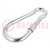 Carabiner; steel; for rope; L: 140mm; zinc; 12mm; with protection