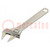 Wrench; adjustable; 164mm; Max jaw capacity: 24mm