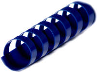Plastikbinderücken 21 Ringe 22mm blau (50 Stück)