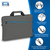 PEDEA Laptoptasche 17,3 Zoll (43,9cm) FASHION Notebook Umhängetasche mit Schultergurt, grau/blau