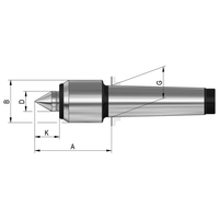 Körnerspitze mitlaufend 600 Gr. 02 MK 2