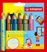 STABILO woody 3 in 1 duo Multicolore 6 pièce(s)