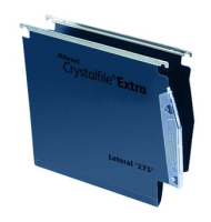 Rexel Crystalfile Extra `275` Lateral File 15mm Blue (25)
