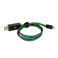 RealPower USB A/Micro-USB B 0.75m USB kábel 0,75 M USB 2.0 Fekete, Zöld