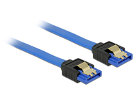 DeLOCK 84980 SATA-kabel 0,7 m SATA 7-pin Zwart, Blauw