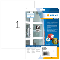 HERMA 10798 etiket Rechthoek Permanent Wit 20 stuk(s)