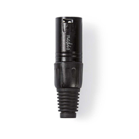 Nedis XLR Connector cable de audio XLR (3-pin) Negro