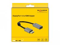 DeLOCK 66436 adaptador de cable de vídeo 0,2 m DisplayPort HDMI tipo A (Estándar) Negro, Gris