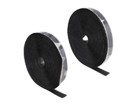 DeLOCK Strapazierfähiges Klettband selbstklebend mit Haft- und Flauschband L 15 m x B 25 mm schwarz