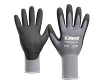 Cimco 141268 beschermende handschoen Werkplaatshandschoenen Zwart, Grijs 2 stuk(s)