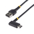 StarTech.com 15cm USB A naar C Oplaadkabel, Haakse USB-C Kabel, Robuuste Fast Charge USB-C Kabel, USB 2.0 A naar Type-C, 3A, Korte USB Laadkabel met Aramide Vezel, Zwart