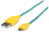 Manhattan USB-A to Micro-USB Braided Cable, 1.8m, Male to Male, 480 Mbps (USB 2.0), Teal/Yellow, Polybag