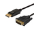 Savio CL-106 video kabel adapter 1,8 m DisplayPort DVI Zwart