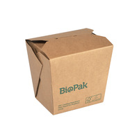 Duni Bio Box Nudeln Small 480 ml Braun ungeteilt, 500 Stk/Krt (10 x 50 Stk)