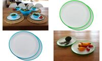 Linden Berg Set d'assiettes de table, ovale, set de 2, bleu (53550005)