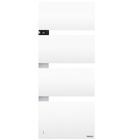Sèche-serviettes Symphonik mât à gauche 1750W blanc granit / alu brossé (492611)